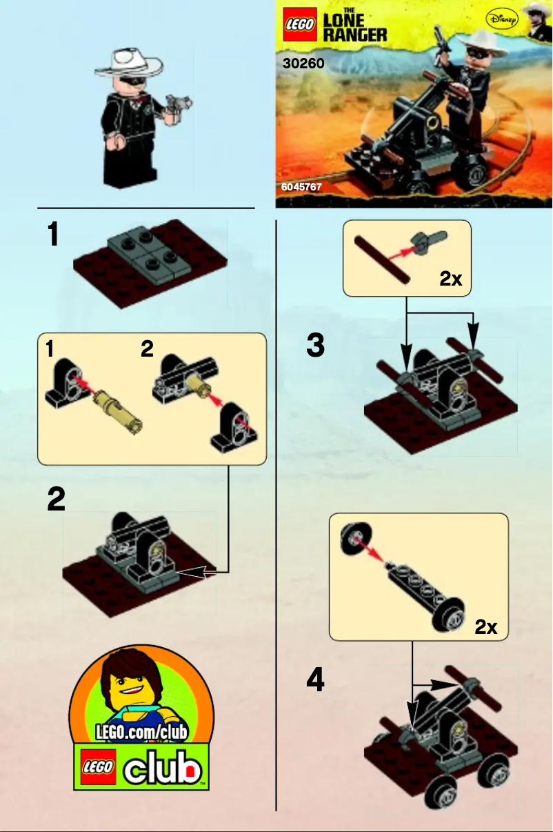 Página 1 del manual Manual de usuario Lego Lone Ranger's Pump Car