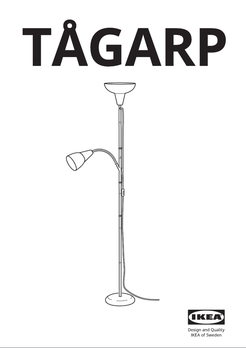 Page 1 de la notice Manuel utilisateur Ikea TÅGARP 805.258.72