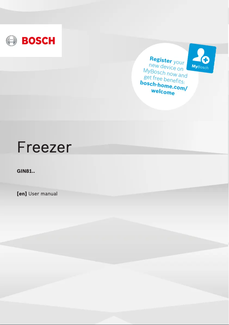 Page 1 de la notice Manuel utilisateur Bosch GIN81AC30A