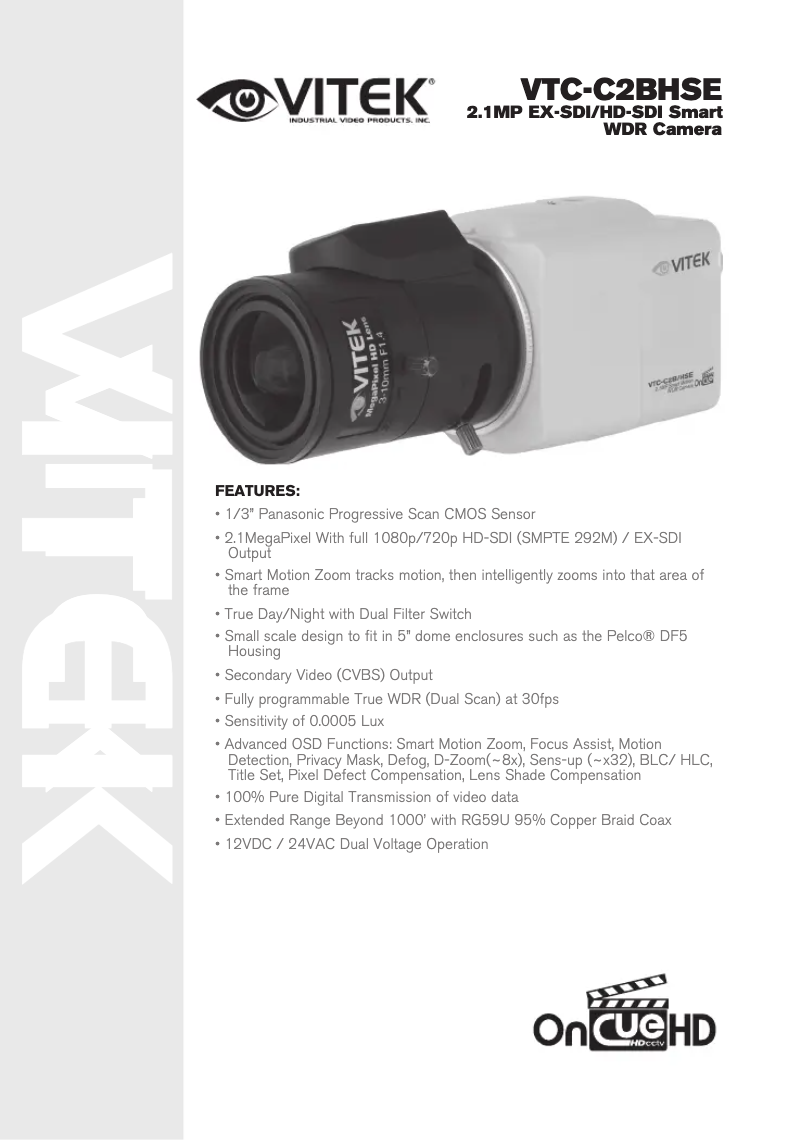 Page 1 of the manual User Manual Vitek VTC-C2BHSE