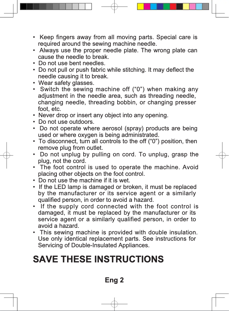 Página 1 del manual Manual de usuario Singer Starlet 6660