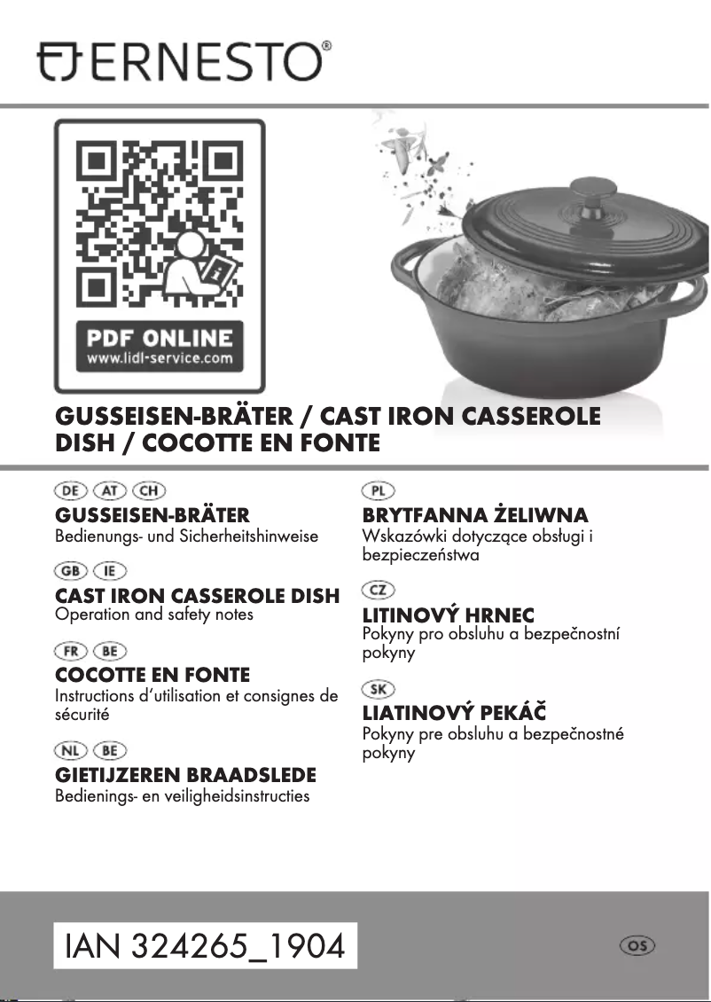 Page 1 de la notice Manuel utilisateur Ernesto IAN 345241