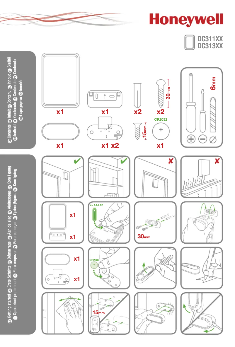 Página 1 del manual Manual de usuario Honeywell DC313NEA