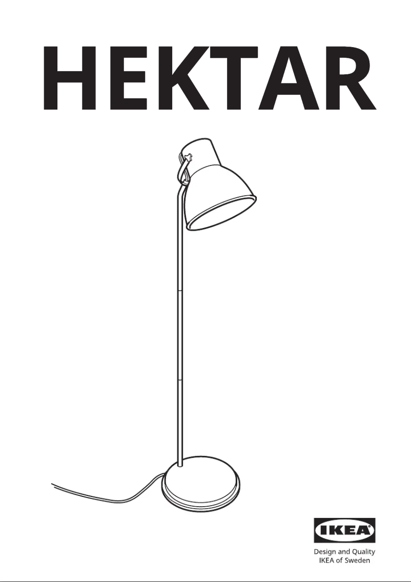 Page 1 de la notice Manuel utilisateur Ikea HEKTAR 805.241.27