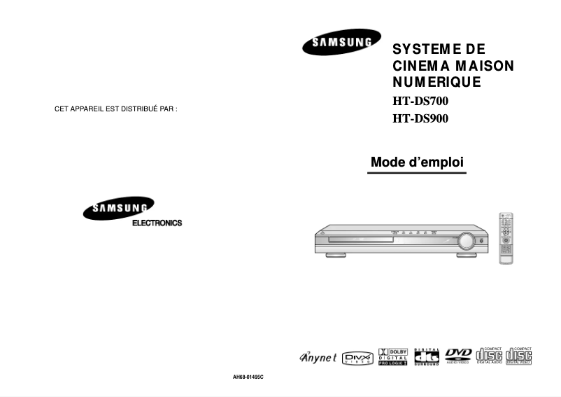Page 1 de la notice Manuel utilisateur Samsung HT-DS900