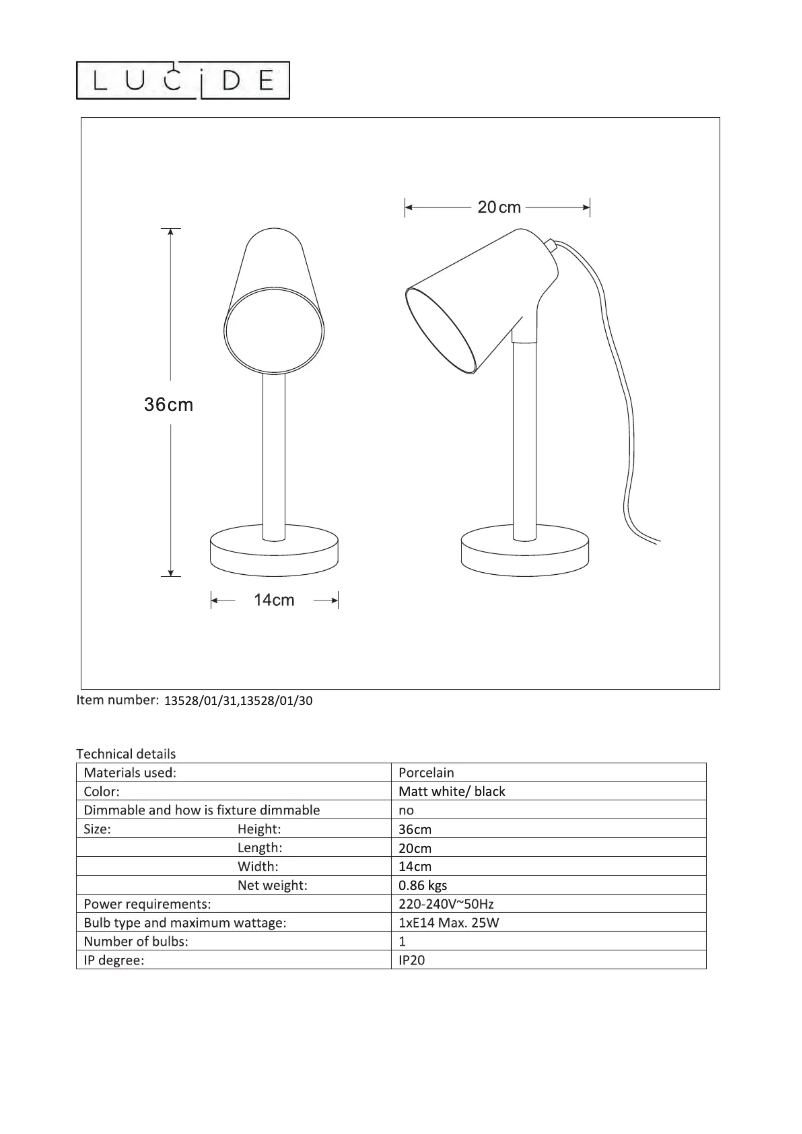 Page 1 of the manual User Manual Lucide Bryton