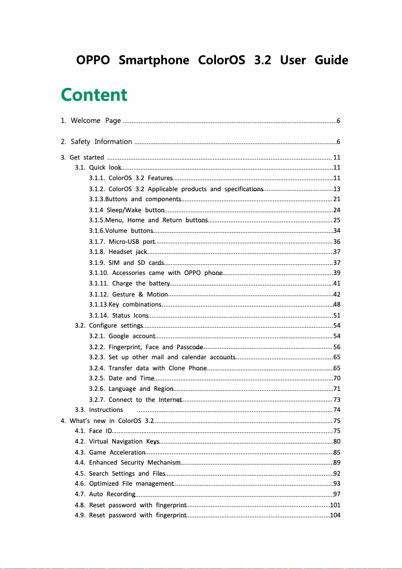 Página nº 1 - Manual de usuario Oppo A71 2018