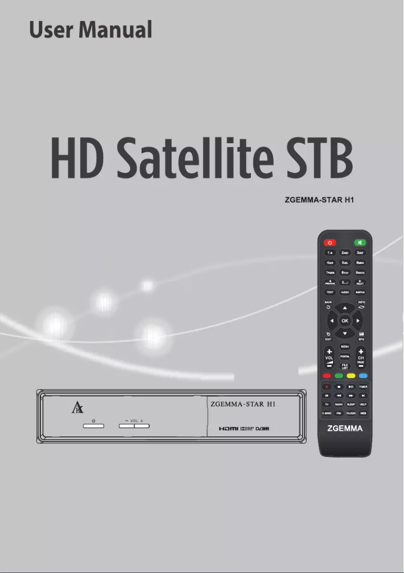 Página 1 del manual Manual de usuario Zgemma Star H1