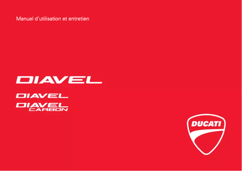 Page 1 of the manual User Manual Ducati Diavel Carbon (2014)