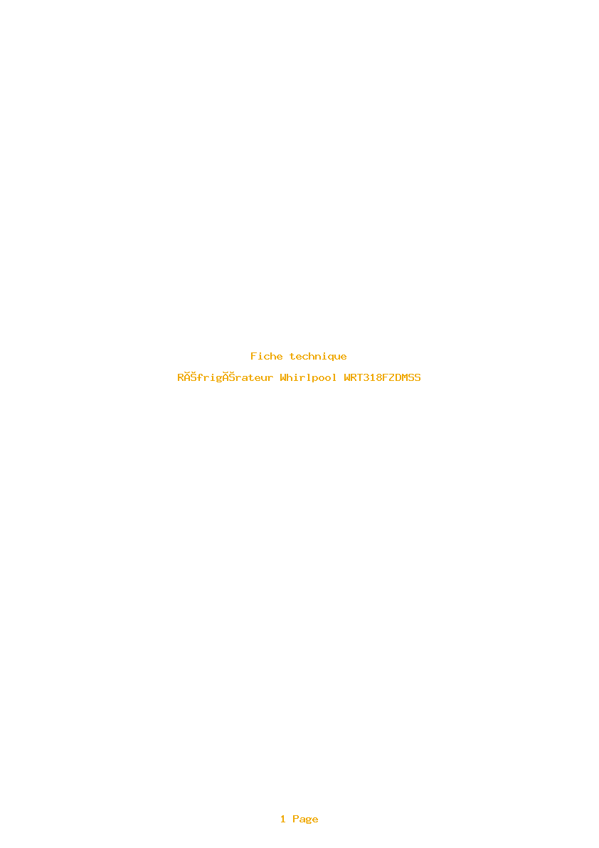 Image de la première page du manuel de l'appareil WRT318FZDMSS