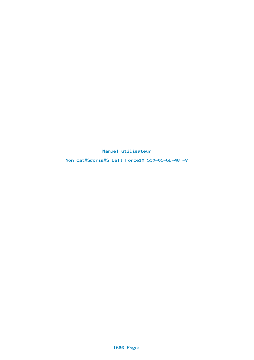 Page 1 de la notice Manuel utilisateur Dell Force10 S50-01-GE-48T-V
