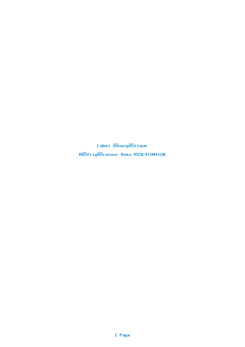Image de la première page du manuel de l'appareil RSSE415M41GN