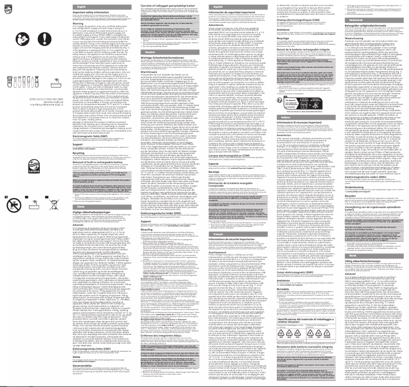 Page 1 of the manual User Manual Philips MG7925