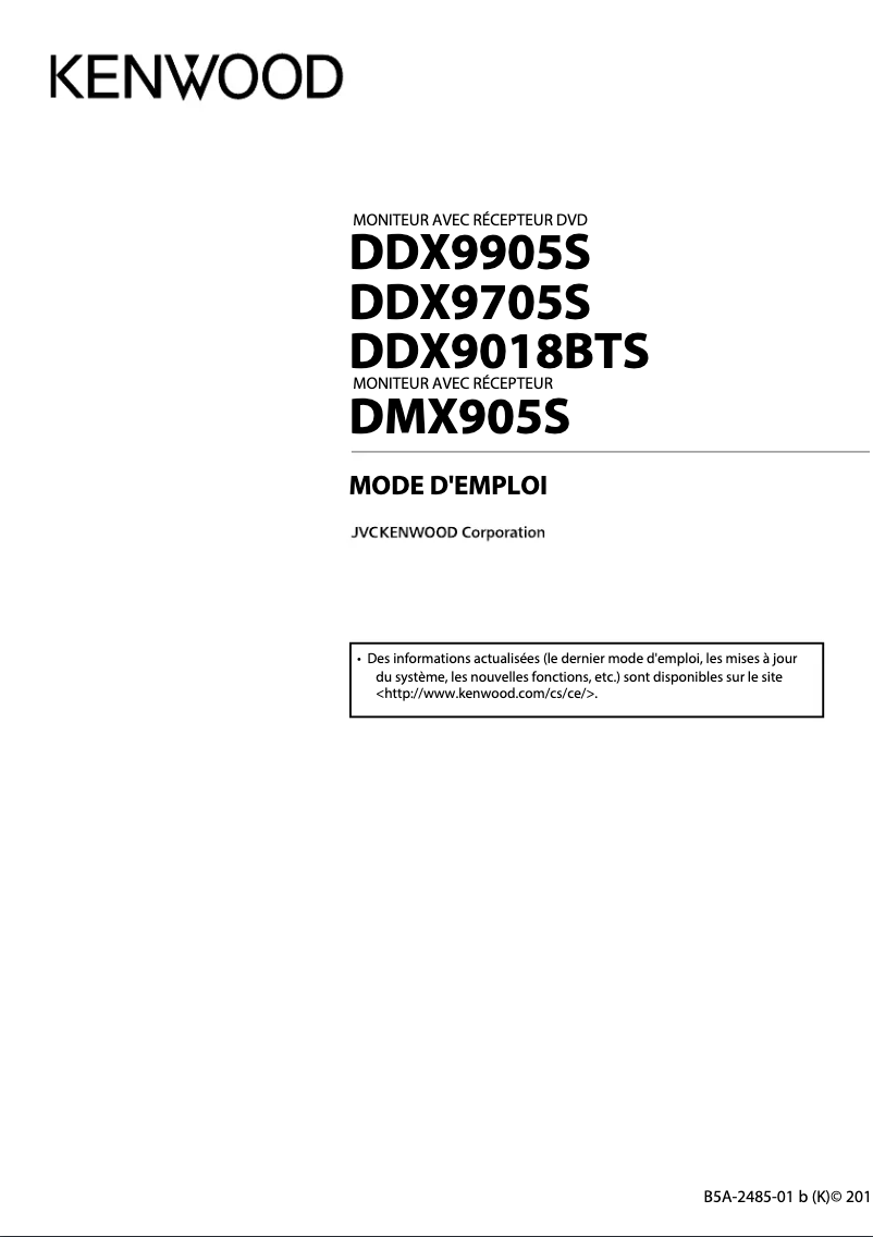 Page 1 de la notice Manuel utilisateur Kenwood DMX905S