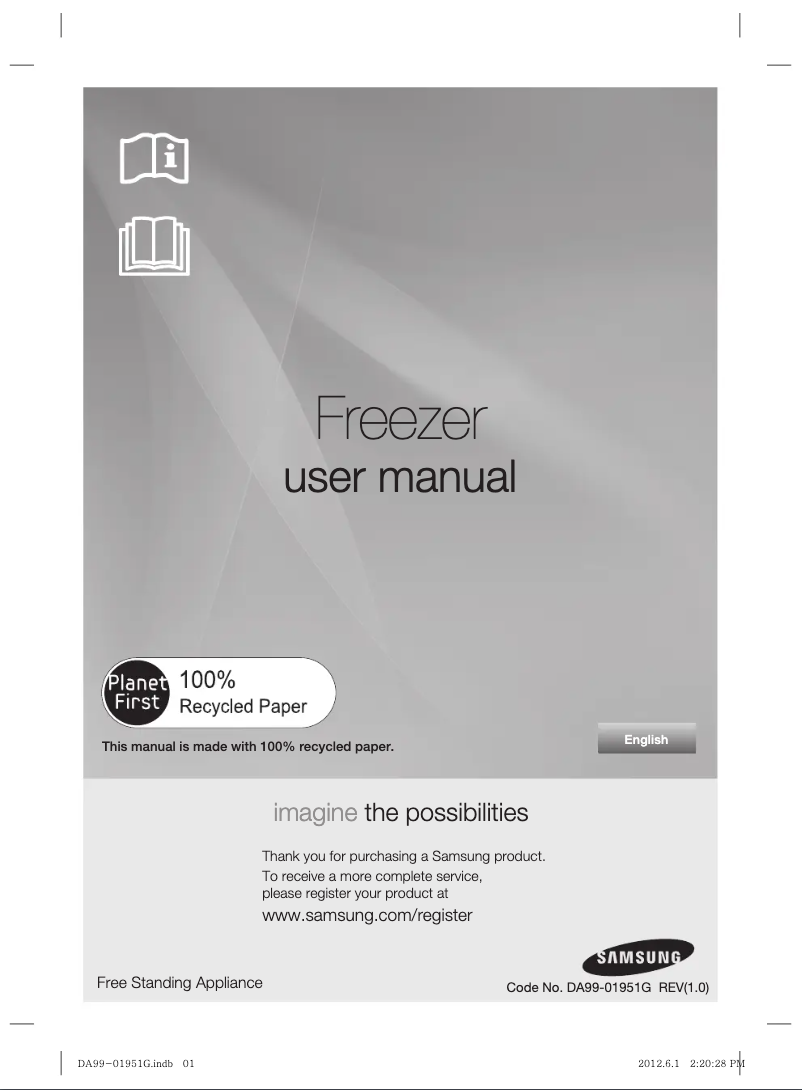 Page 1 de la notice Manuel utilisateur Samsung RZ90EERS