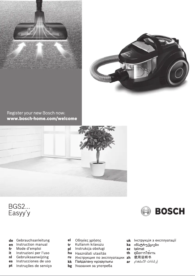 Page 1 de la notice Manuel utilisateur Bosch Serie 4 BGC2U230