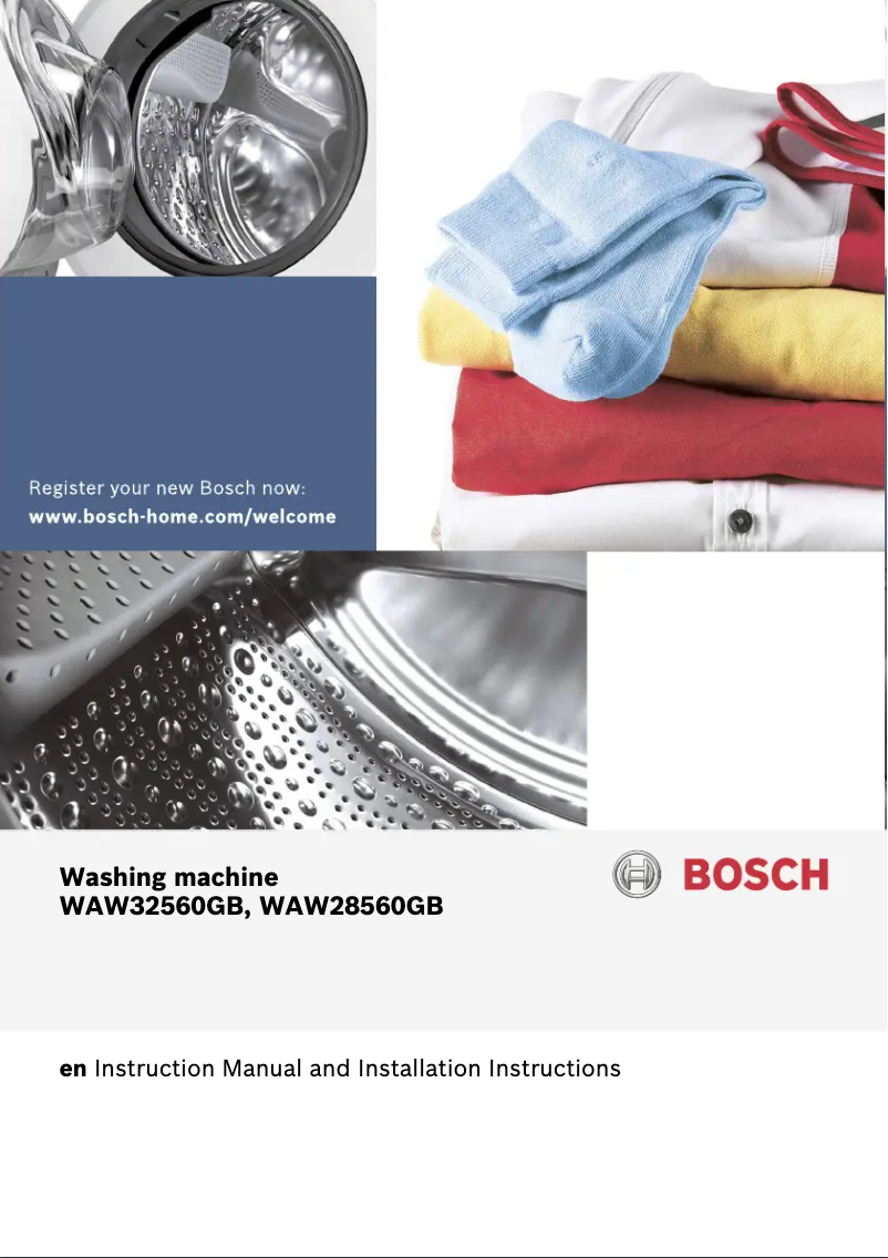 Página 1 del manual Manual de usuario Bosch WAW32560GB