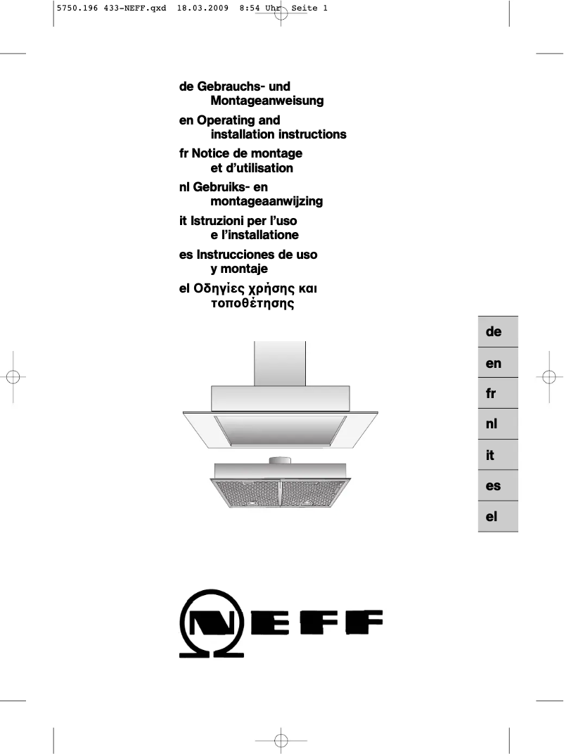 Page 1 de la notice Manuel utilisateur Neff DBM 77 A D5875X0