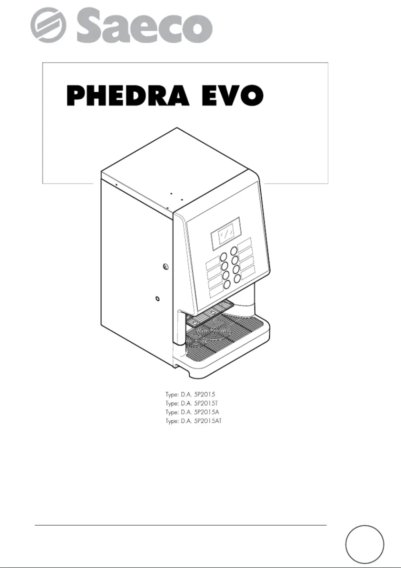 Page 1 of the manual User Manual Saeco Phedra Evo Cappuccino