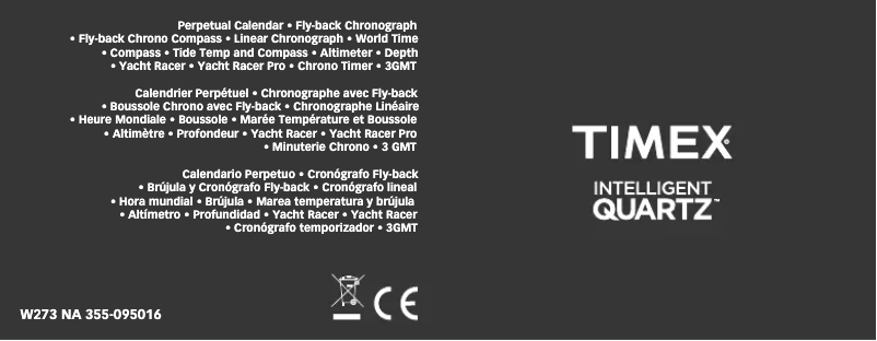 Page 1 de la notice Manuel utilisateur Timex Intelligent Quartz T2P274ZA