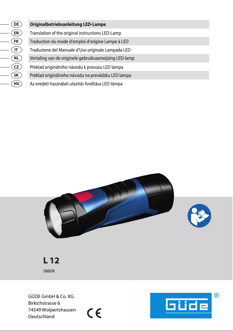 Page 1 de la notice Manuel utilisateur Güde L 12