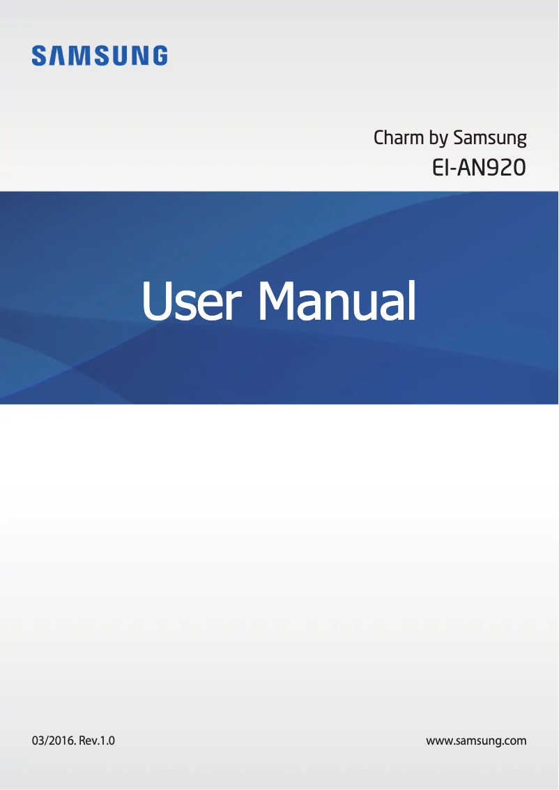 Página 1 del manual Manual de usuario Samsung Charm