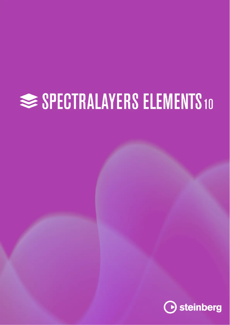 Page 1 de la notice Manuel utilisateur Steinberg SpectraLayers Elements 10