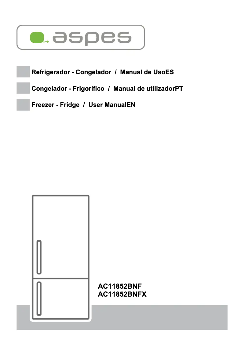 Page 1 de la notice Manuel utilisateur Aspes AC1182BNFX