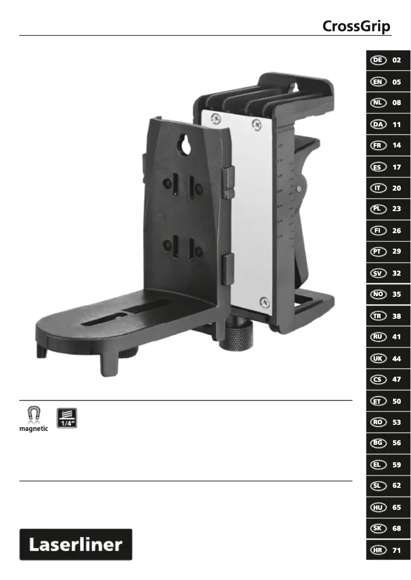 Página 1 del manual Manual de usuario Laserliner CrossGrip