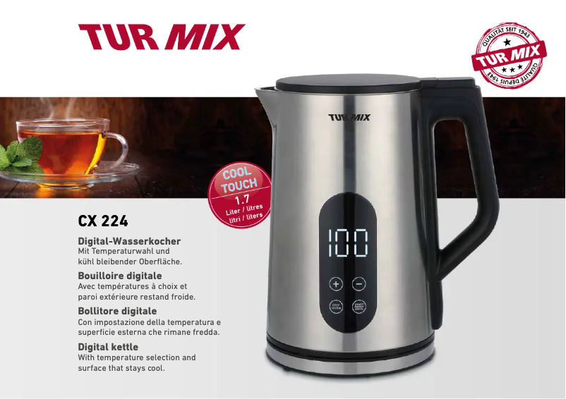 Página 1 del manual Manual de usuario Turmix CX 244