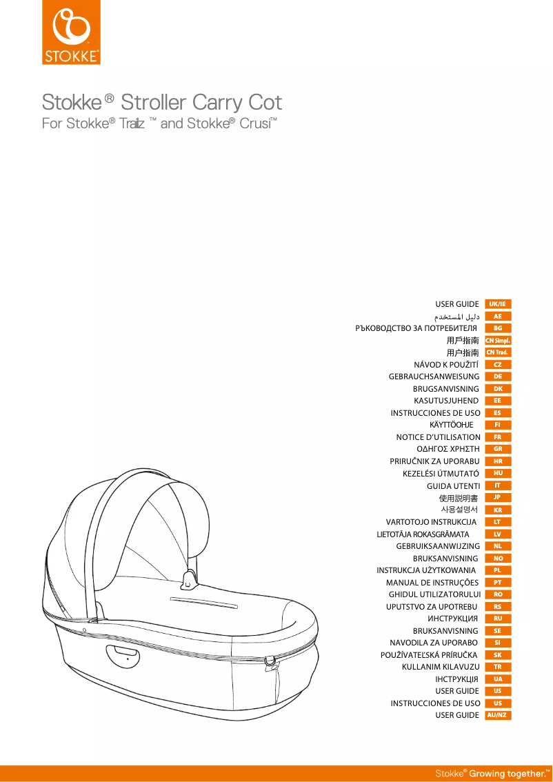 Página 1 del manual Manual de usuario Stokke Carry Cot Trailz
