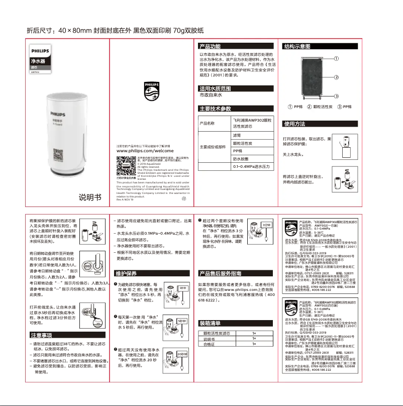Page 1 of the manual User Manual Philips AWP302