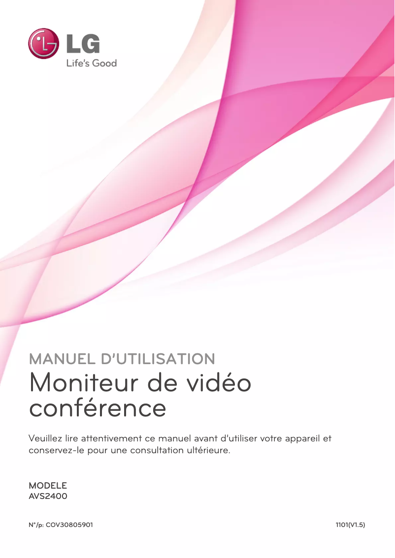 Page 1 de la notice Manuel utilisateur LG AVS2400