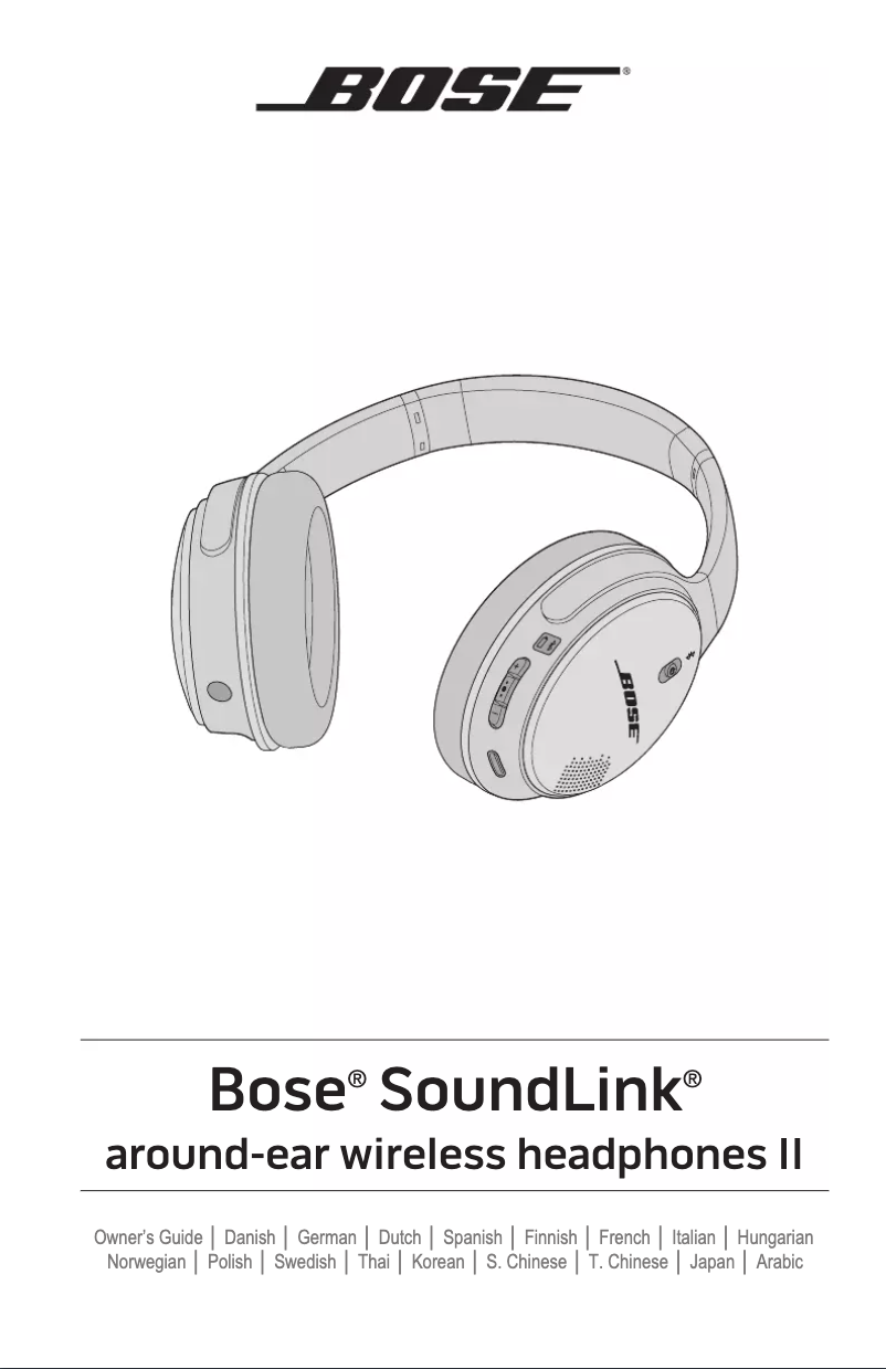 Page 1 of the manual User Manual Bose SoundLinkaround-ear wireless headphones II