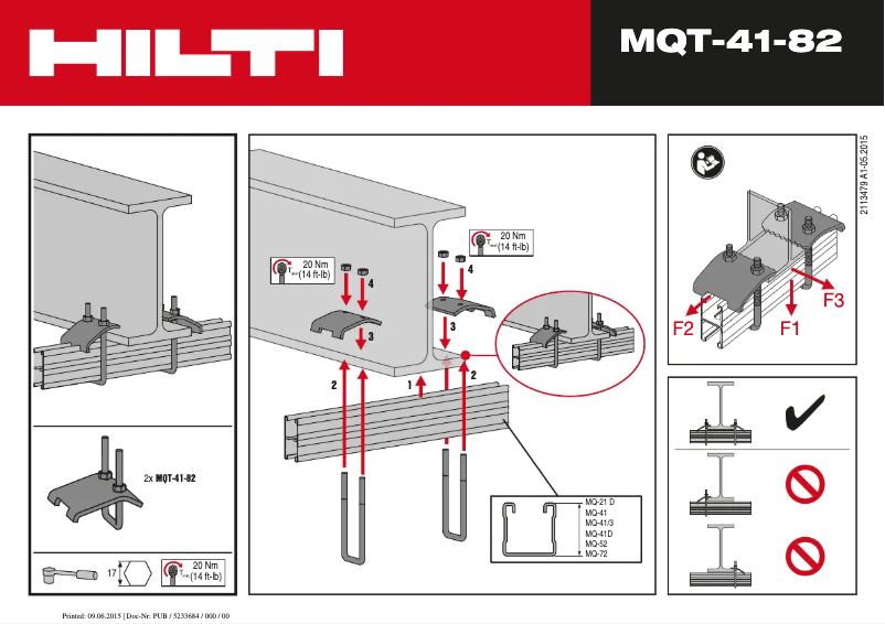 Page 1 de la notice Manuel utilisateur Hilti MQT-21-41