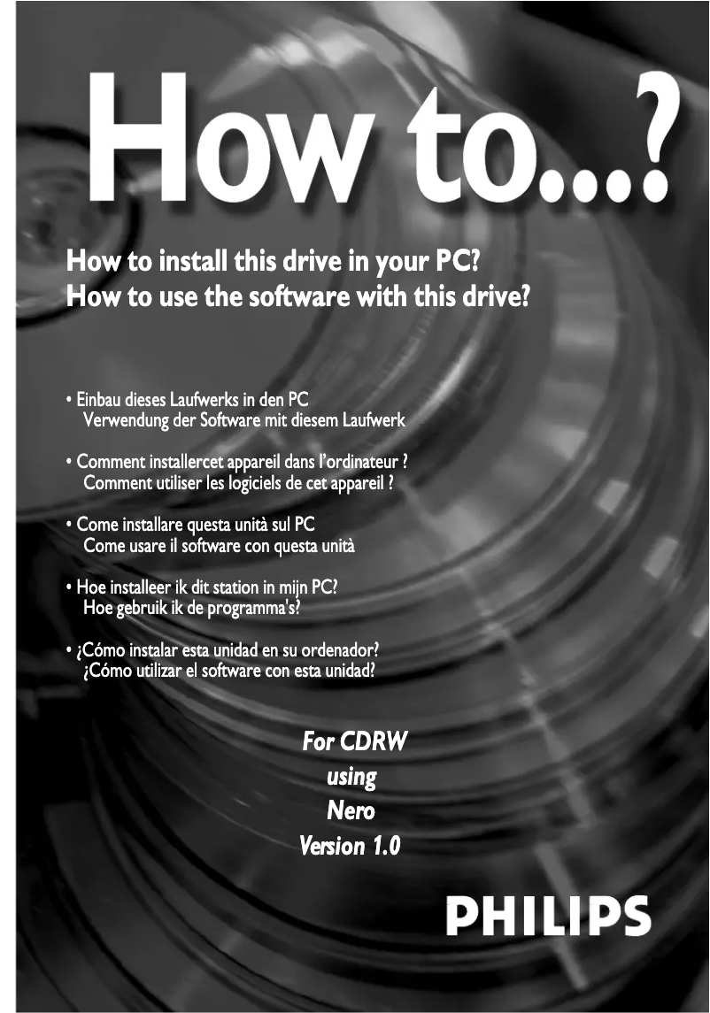 Page 1 of the manual User Manual Philips PBCO3210G