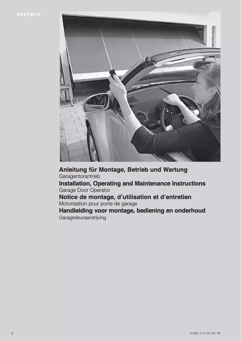 Page 1 de la notice Manuel utilisateur Berner GA101