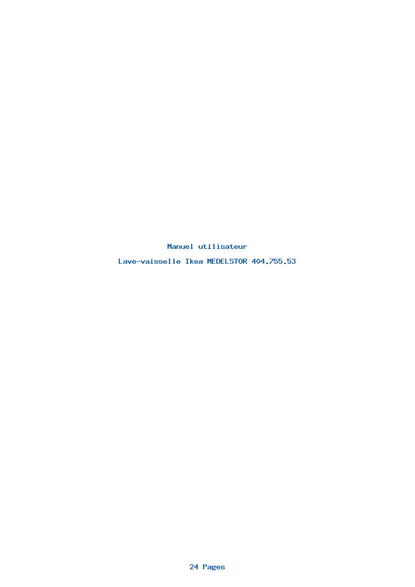 Image de la première page du manuel de l'appareil MEDELSTOR 404.755.53