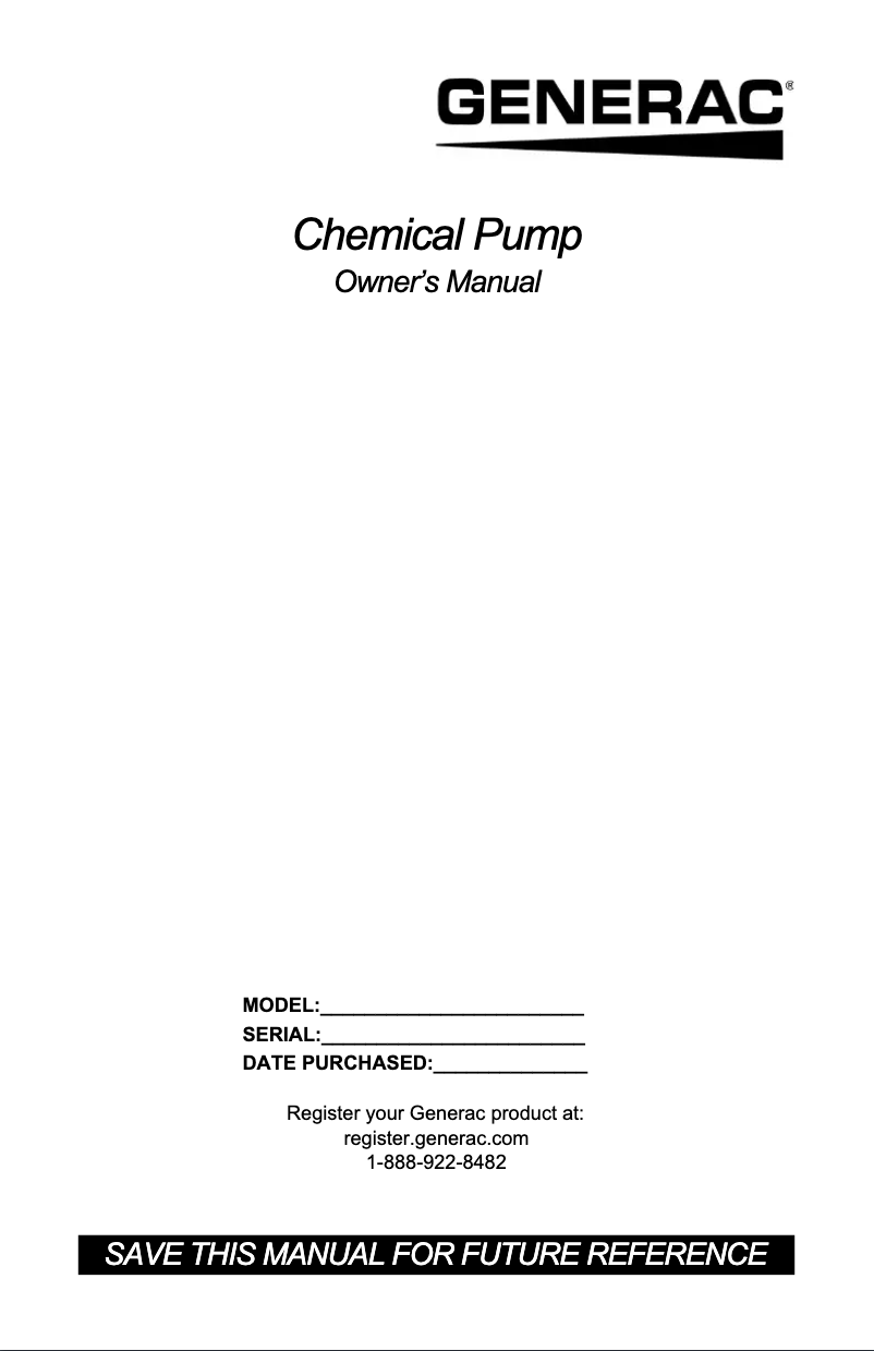 Page 1 de la notice Manuel utilisateur Generac C20