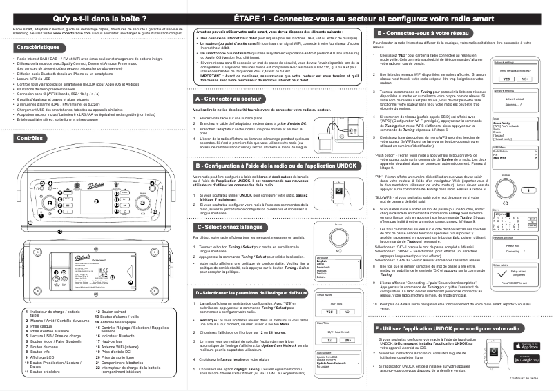 Page 1 de la notice Manuel utilisateur Roberts Revival iStream 3L