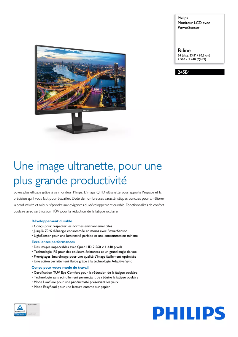 Image de la première page du manuel de l'appareil B Line 245B1