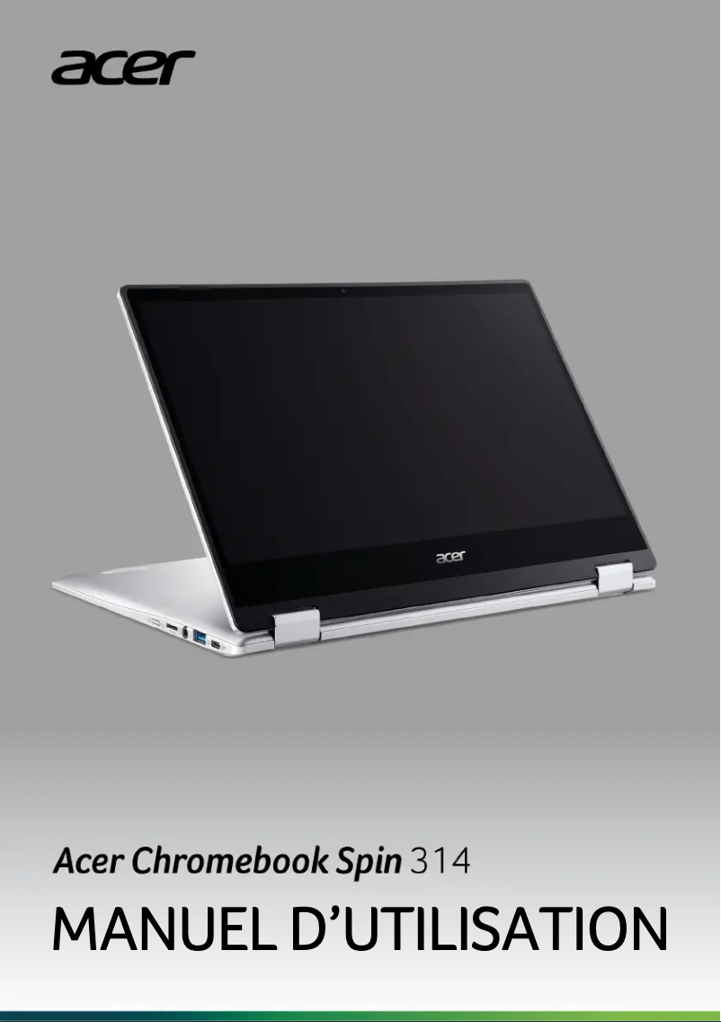 Page 1 de la notice Manuel utilisateur Acer Chromebook Spin 314