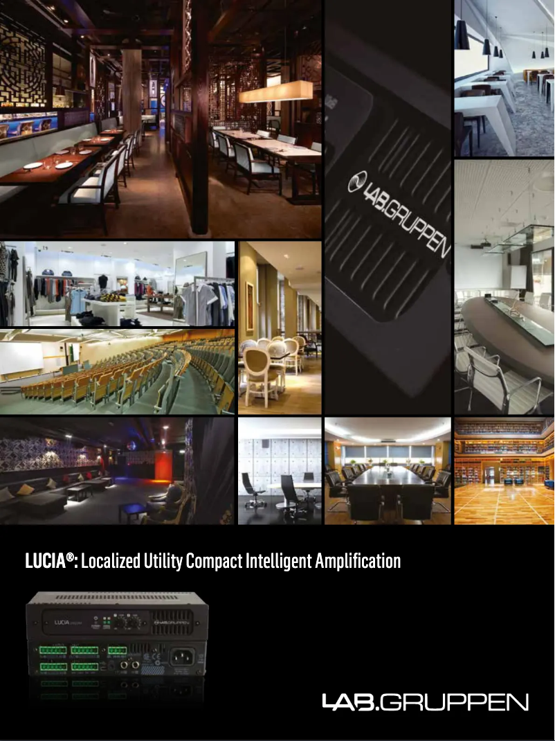 Página 1 del manual Folleto Lab Gruppen LUCIA 120/2M