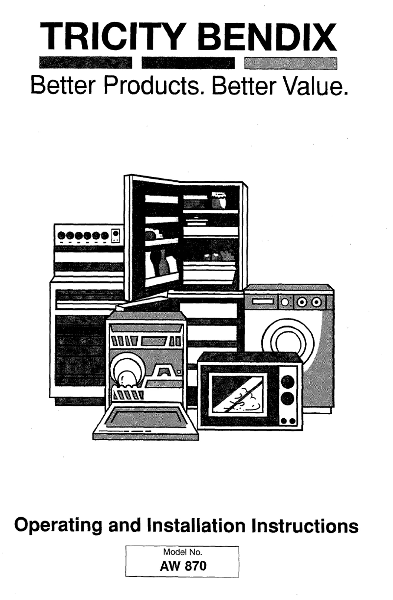Página 1 del manual Manual de usuario Tricity Bendix AW 870