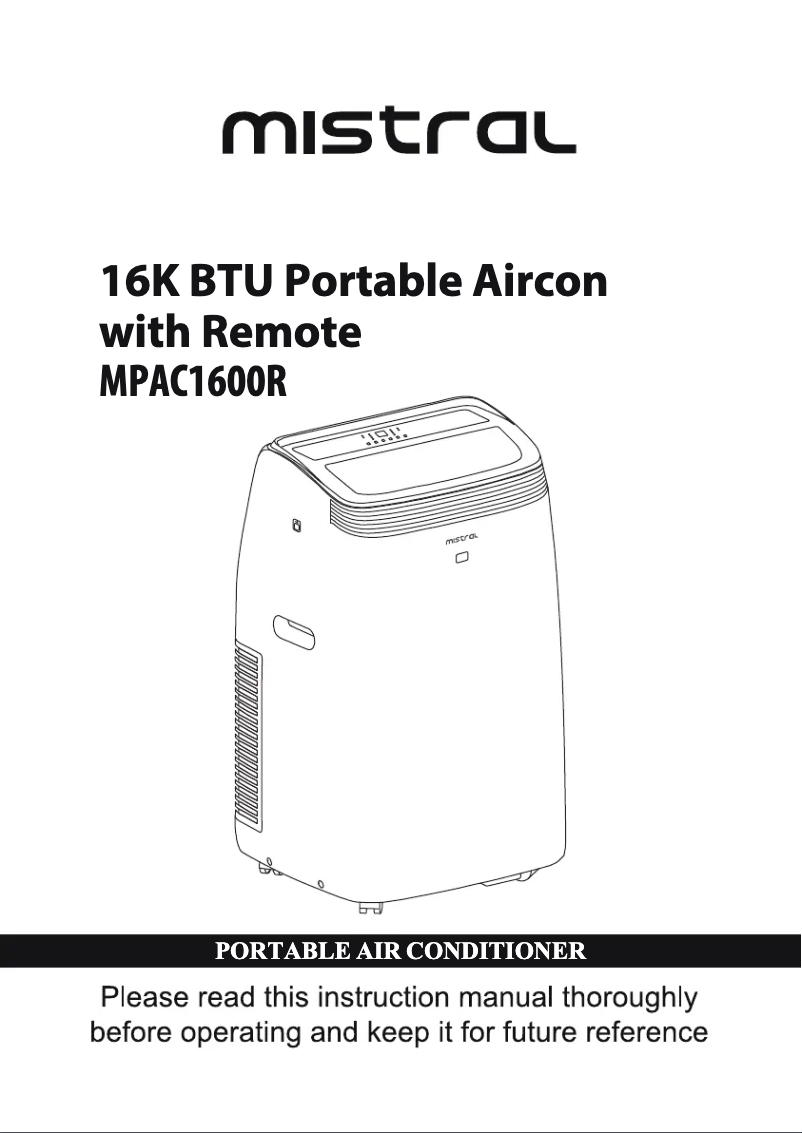 Page 1 de la notice Manuel utilisateur Mistral MPAC1600R