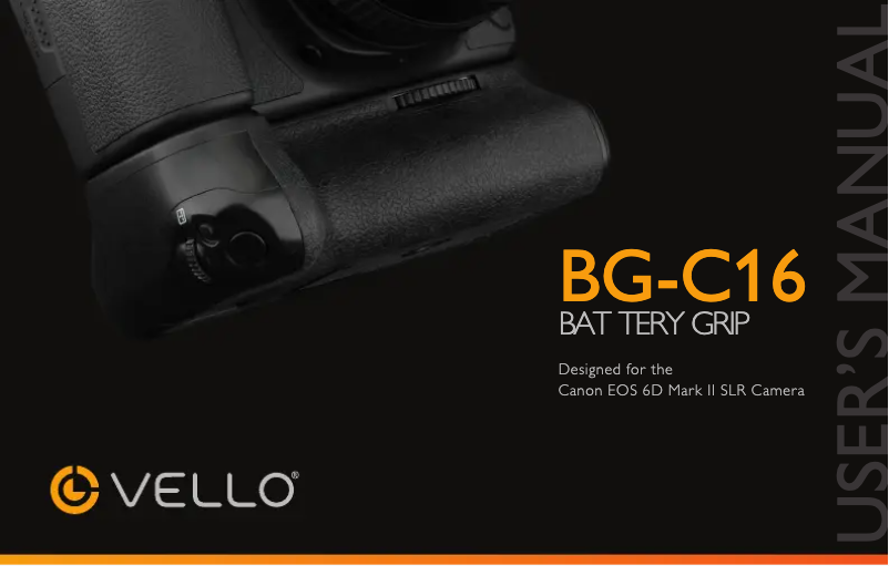 Page 1 de la notice Manuel utilisateur Vello BG-C16