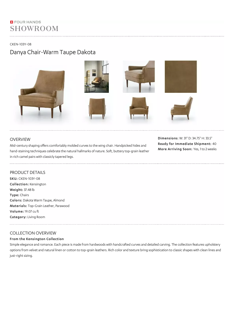 Page 1 de la notice Manuel utilisateur Four Hands CKEN-103Y-08