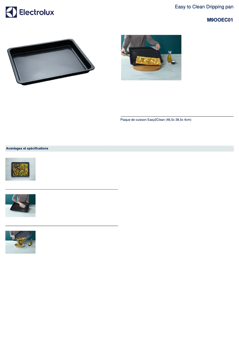 Page 1 de la notice Manuel utilisateur AEG M9OOEC01