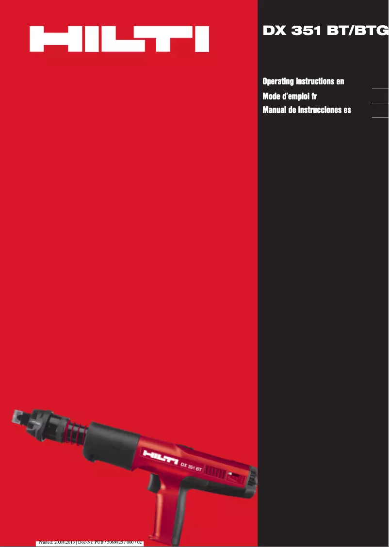 Page 1 de la notice Manuel utilisateur Hilti X-BT-MR