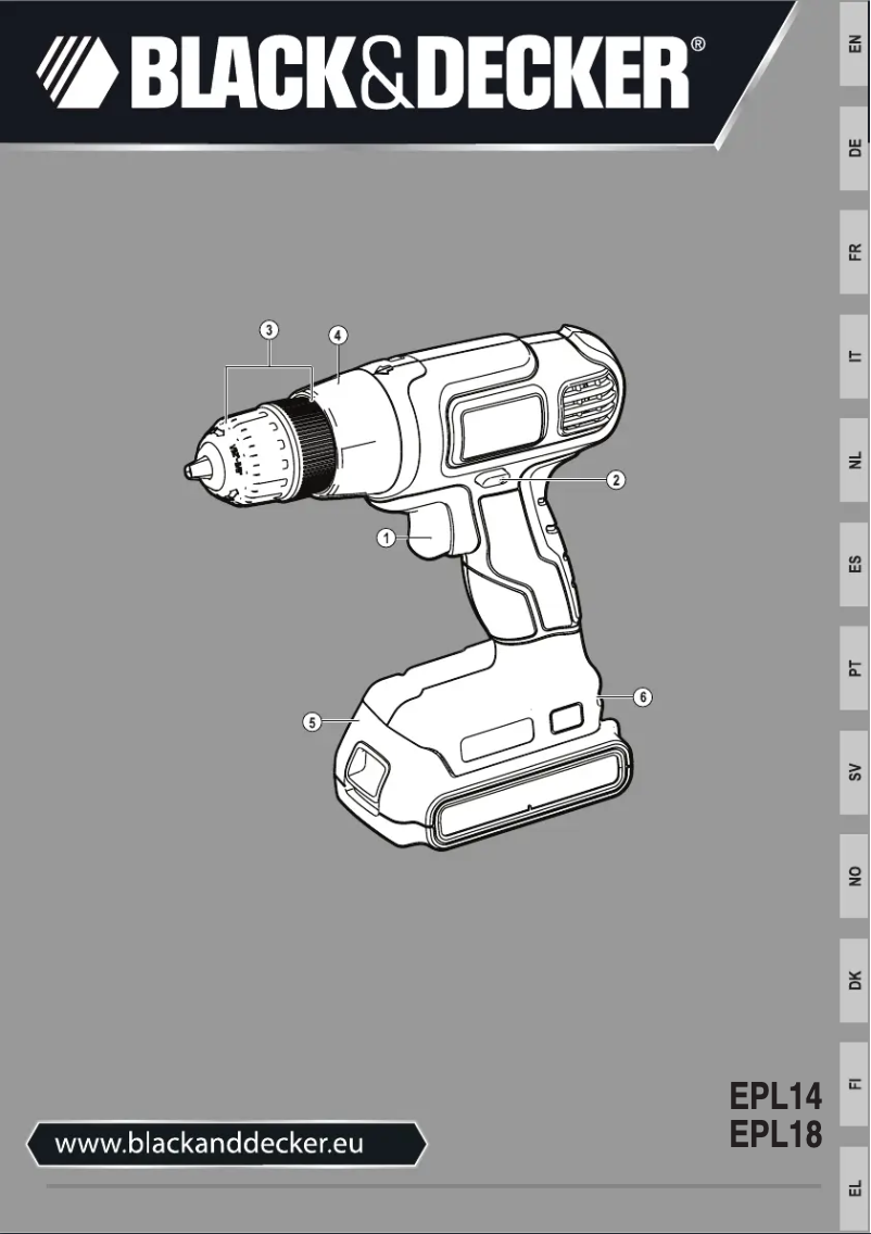 Page 1 de la notice Manuel utilisateur Black & Decker EPL143